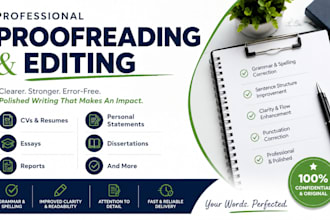 proofread and edit your CV, personal statement, and essay