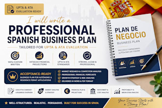 write a well detailed spanish business plan tailored for upta and ata evaluation