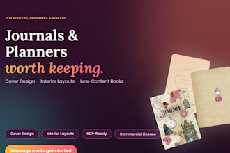 design journal, planner and notebook covers and interiors