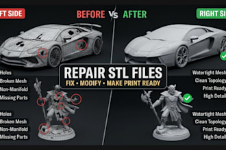 create repair fix modify stl file repair obj file edit 3d scan cleanup 3mf print