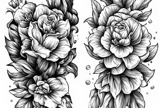 design a tattoo in black and white or in color