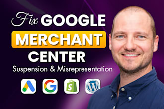 fix google merchant center suspension, misrepresentation center policy violation