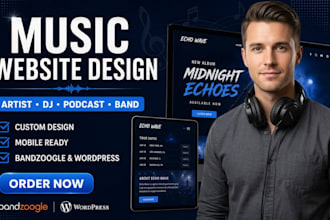 build music website artist dj website podcast website and bandzoogle website