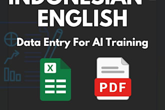 do indonesian to english data entry for ai training and rws