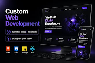 develop a professional responsive website from scratch