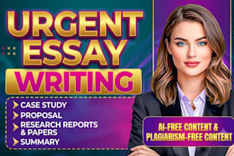 do urgent essay writing as an essay expert on any topic