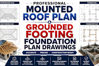 ca tx fl ny mounted roof plan grounded footing foundation structural drawings