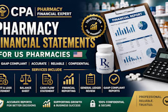 cpa prepare pharmacy financial statements for US pharmacies and CPA reporting