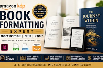 amazon KDP book formatting expert adobe indesign epub kindle