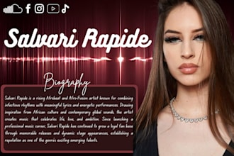 design music epk electronic press kit for musician, dj, artist, rapper and band