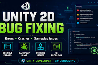 fix bugs and errors in your unity game