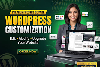 customize, edit, and modify your wordpress website