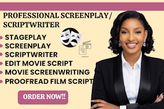 edit, proofread movie script, screenplay, film script and stageplay
