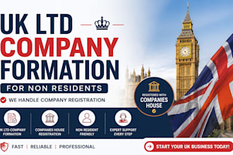 form a UK ltd company for non residents and handle company registration