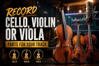 record perfect violin, viola, cello, strings for your track