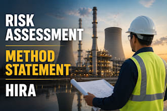 create professional risk assessment, method statement, jsa, hira