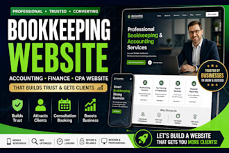 build bookkeeping website, finance, accounting website, CPA website that convert