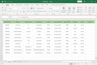 clean, format, merge, split excel data