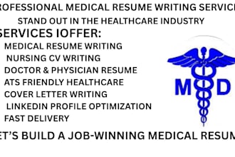 create an ats medical resume CV and linkedin profile