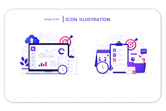 design custom icons, vector icons, and icon illustrations