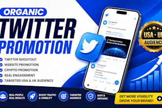 twitter shoutout promote crypto website link to USA UK audience
