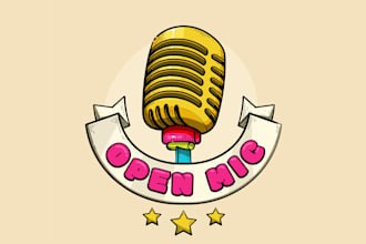 design a professional and creative microphone logo