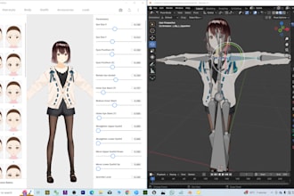 rig, fix and edit model for mmd, vroid, vrm,  facial rigging, ccc4, cc5, vrchat