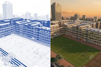 create architectural visualization revit bim 3d cad model sketchup lumion render