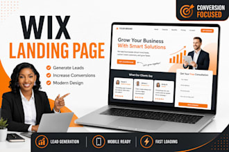 design a high converting wix landing page for your business