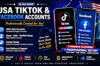 create usa tiktok account, usa facebook account for you