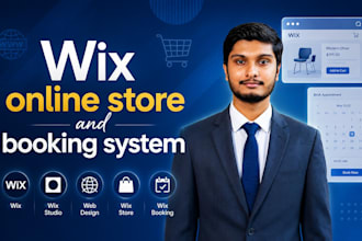 design wix website online store and booking system