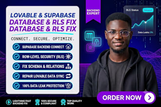 connect supabase backend and fix rls security for lovable base44 replit apps