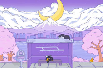 create cute cozy illustrations for books, games and brands