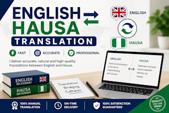 translate english to hausa and hausa to english professionally