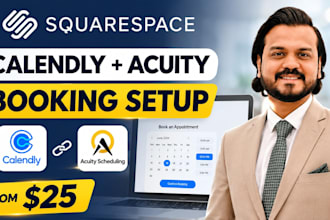 integrate calendly or acuity scheduling with your squarespace website