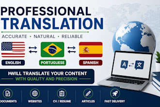 translate english to portuguese and portuguese to english