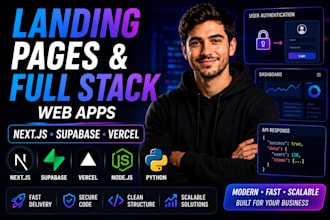 build full stack web apps and landing pages