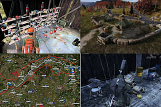 build custom dayz bases,dayz server with factions, traders and boosted loot, map