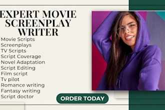be screenwriter, write, edit movie script, screenplay, screenwriting, tv series