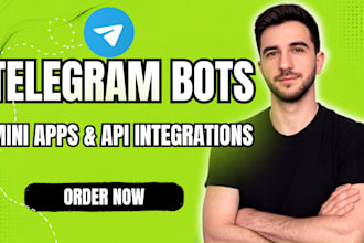 develop telegram bots, mini apps and API integrations