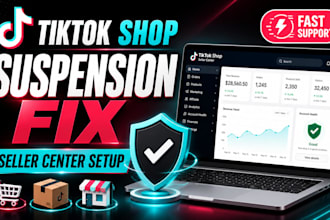 fix tiktok shop suspension and setup seller center
