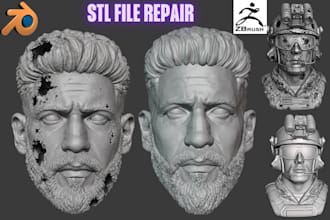 repair stl file, fix mesh, edit 3d model and optimize for 3d printing