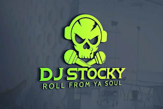 do stunning music band edm producer dj logo