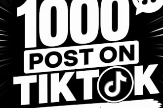 create 1000 post on tiktok using your sound or music tiktok