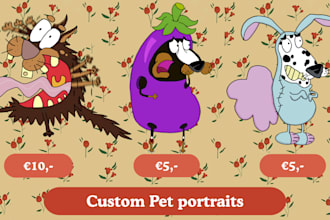 draw your dog in the courage style