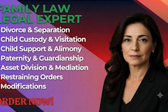 provide legal advice on divorce, child custody, and family law legal matters