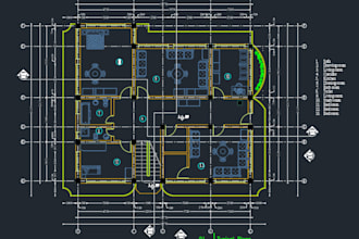 create autocad 2d floor plans and architectural drawings