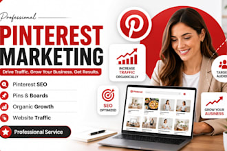 be your pinterest marketing manager with SEO pins and boards