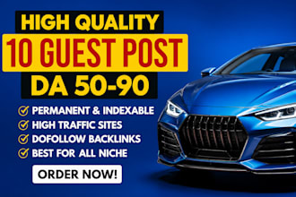 publish automotive guest post on USA , UK blogs with do follow backlinks