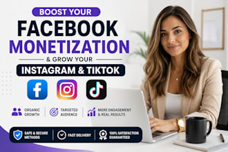 boost facebook monetization and grow instagram tiktok